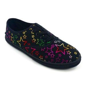 Black Rainbow Stars Sneakers